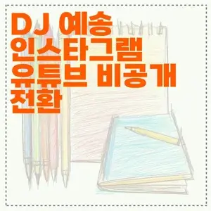 DJ 예송 인스타그램 유튜브 비공개 전환 이유