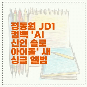 정동원 JD1 컴백 ‘AI 신인 솔로 아이돌’ 새 싱글 앨범